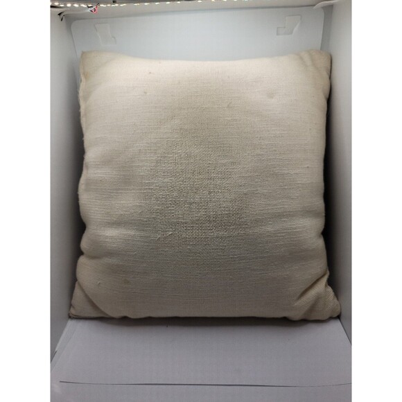 Vintage Hand Embroidered Pillow Floral 12.5" x 12.5" - Picture 2 of 4